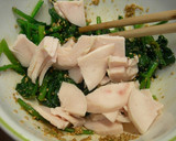 ほうれん草と鶏ハムのごま酢和え作り方4写真