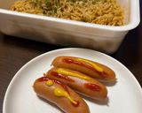 同時調理で！カップ焼きそばとウィンナー作り方4写真