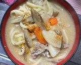 息子が作る♡定番豚汁うどん作り方7写真