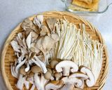 高たんぱく★スキムミルク入りきのこ味噌汁作り方1写真