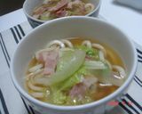 シャキシャキ♪　ベーコンレタスうどん★作り方3写真