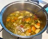 根深ねぎと根菜のスープ作り方3写真