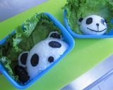 どアップ!生茶パンダ弁当♥♡作り方6写真