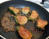 テリテリピーマンの肉詰め作り方8写真