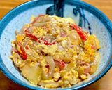 節約!ふわとろ甘辛カニカマ 卵丼作り方7写真