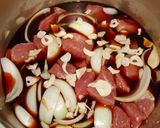 【豚肉の酢醤油煮】　酢としょう油だけ作り方2写真