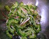 ゴーヤと香味野菜のゴマまぶしポン酢☆作り方3写真