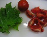 トマトの梅かつお和え作り方1写真