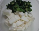 デリ風☮　まぐろとオクラの生クリームあえ作り方1写真