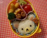 海苔パンチで簡単！コリラックマのお弁当作り方1写真