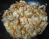鶏ゴボウの炒り豆腐作り方4写真