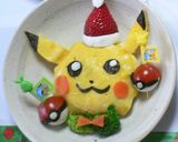 クリスマスにピカチュウサンタのオムライス作り方1写真