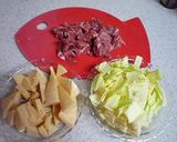 たけのこと豚肉のオイスターソース炒め作り方1写真