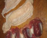 砂肝と鶏皮のピリ辛炒め作り方1写真