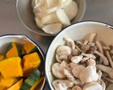鶏肉と南瓜☆きのこのトマトクリーム煮作り方1写真
