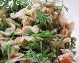 にんじんの間引き菜と貝紐のかき揚げ作り方5写真
