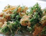 にんじんの間引き菜と貝紐のかき揚げ作り方7写真
