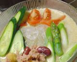 シーチキンと夏野菜の冷たいスープ春雨作り方4写真