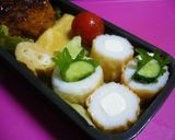 夏らしく、紫蘇＆胡瓜＆竹輪作り方3写真