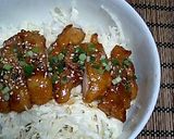 簡単で！野菜も一緒に！鶏の照り焼き丼作り方8写真