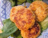 ヘルシー夕食☆おからエビバーグ作り方7写真