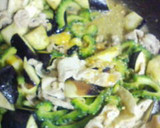 ☆なすとゴーヤと豚肉のゴマみそ炒め☆作り方6写真