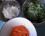 生野菜のナムルでビビンバ麺作り方1写真