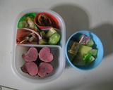 ハートのおにぎり弁当（年少さん）作り方5写真