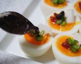 ゆで卵に黒にんにくペースト♪作り方5写真