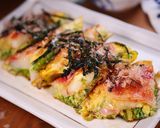 おかかとチーズが合う🤭💕お餅のとん平焼き作り方7写真