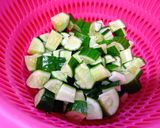 夏の常備菜❣ 長芋ときゅうりの梅肉和え作り方1写真
