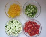 夏野菜どっさりジュレの冷たいパスタ作り方1写真
