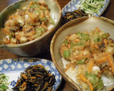 まるでイカ？干し椎茸と野菜のかき揚げ丼作り方4写真