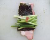 ネギとたたき梅のベーコン巻き作り方1写真