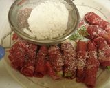 牛肉野菜巻き　梅煮で作り方2写真