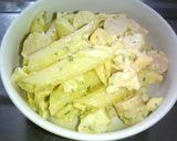 朝食に＊残ったマカロニサラダのトースト＊作り方1写真