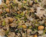 豆苗ひじき大豆の梅ご飯作り方5写真