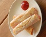 ミニブリトー?!　ハムチー巻き焼き餃子作り方5写真