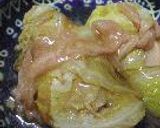 豚の薄切り肉でロールキャベツ風？作り方5写真