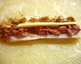 れんコンビーフ☆スティック焼春巻き♪作り方3写真