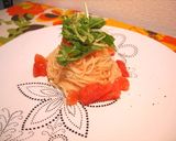 朝採りトマトの冷製パスタ作り方4写真