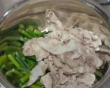 豚肉とにんにくの芽の胡麻和え作り方2写真