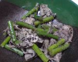 豚肉とにんにくの芽の胡麻和え作り方4写真