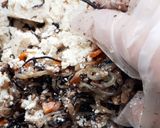 リメイク☆豆腐とひじき炒めのあんかけつくね作り方1写真