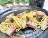 きのこ🍄とベーコン🥓のペペロンチーノ作り方6写真