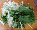 水菜と鶏のシンプル炒め作り方2写真
