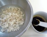 ♪れんこんと挽き肉のレタス包み♪作り方1写真