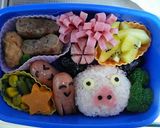 簡単☆キャラ弁　パンパカパンツ　ぶたさん作り方4写真