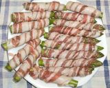 ヘルシー☆蒸し豚バラ肉巻きアスパラガス作り方3写真