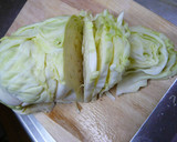 キャベツ半分使ったエビとの炒め物作り方1写真